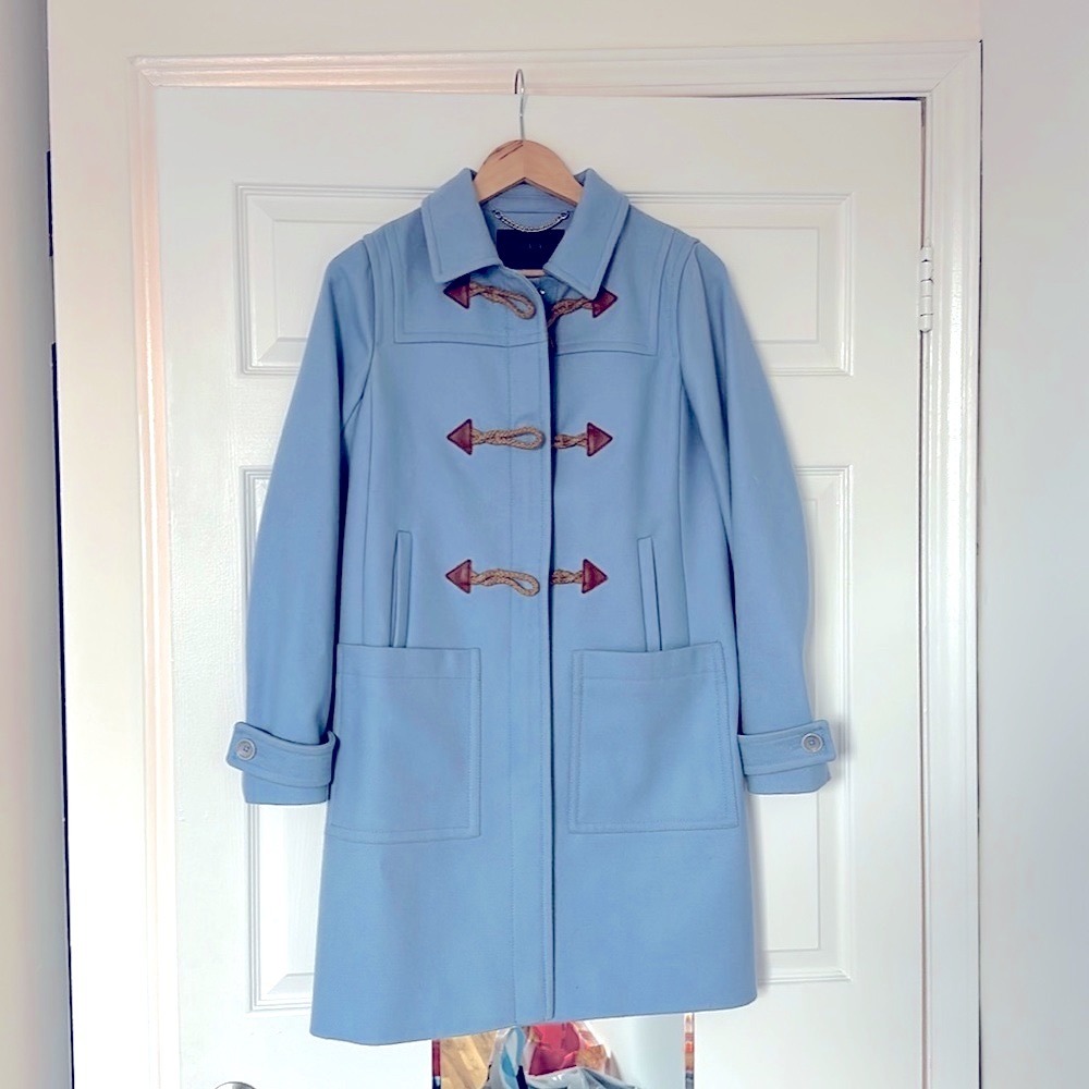 J. Crew Wool Blend Toggle Coat, Size 2